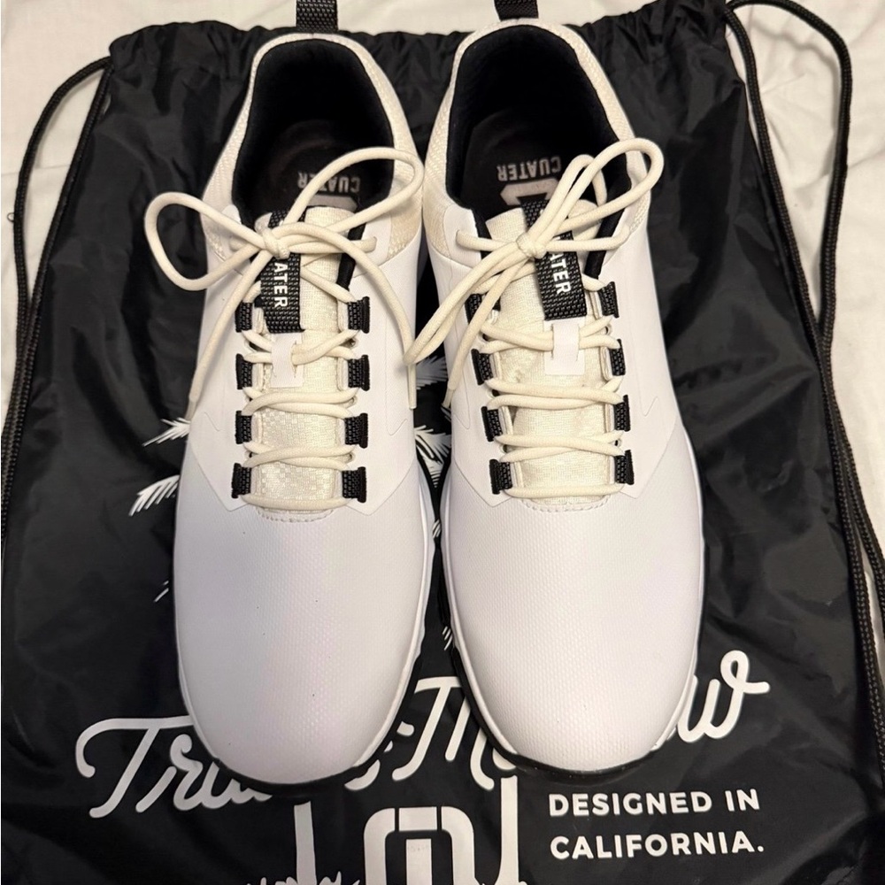 Cuater by TravisMathew Men’s Golf Shoes Size 11 White Worn Once With Bag